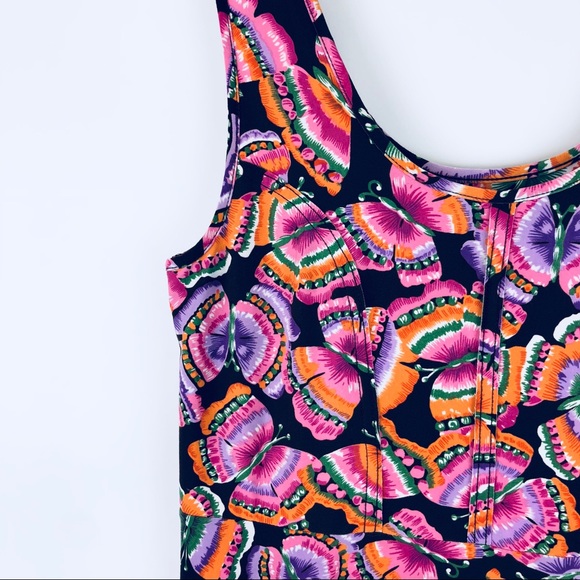 Free People Butterfly Tank Top Skater Dress Medium - Picture 4 of 6